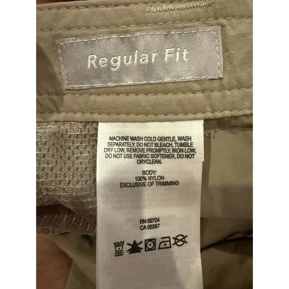 Columbia Omni-Shade Mens Beige Convertible Hiking Outdoor Pants 38x32 XM0102 - Picture 6 of 10